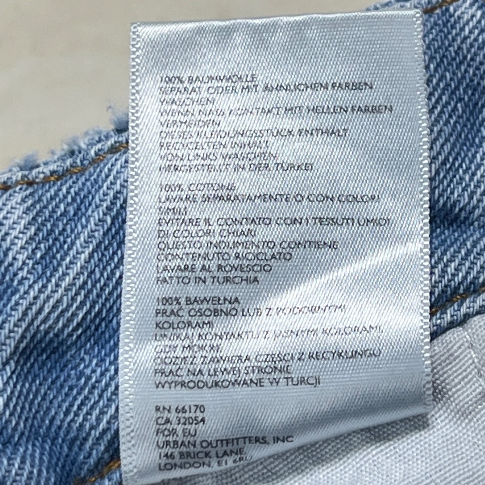 BDG Urban Outfitters Drew Baggy Pleated Jeans Light Wash Elastic Waist W28 L32 - Picture 8 of 12